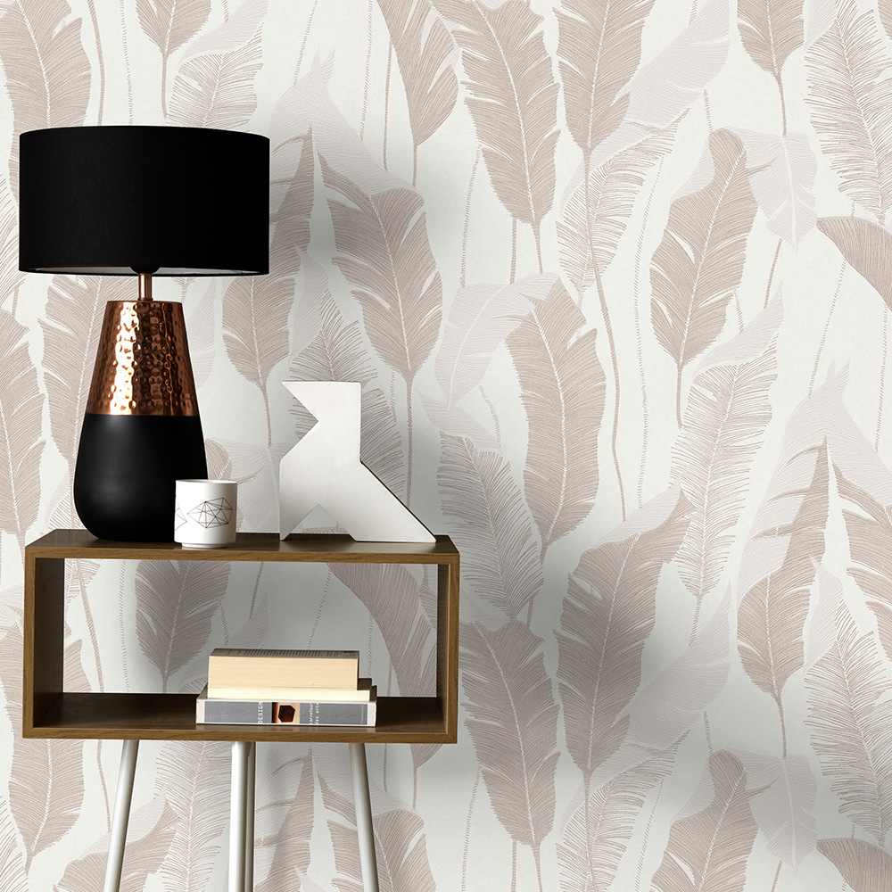 Erismann Arwen Leaf Creme PVC Free Wallpaper Image 4