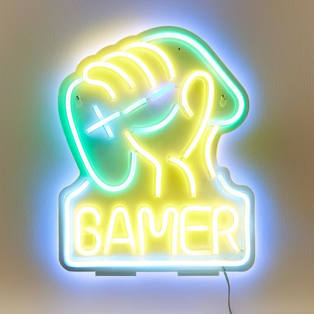 Gamer Neon Sign - Black Image 1