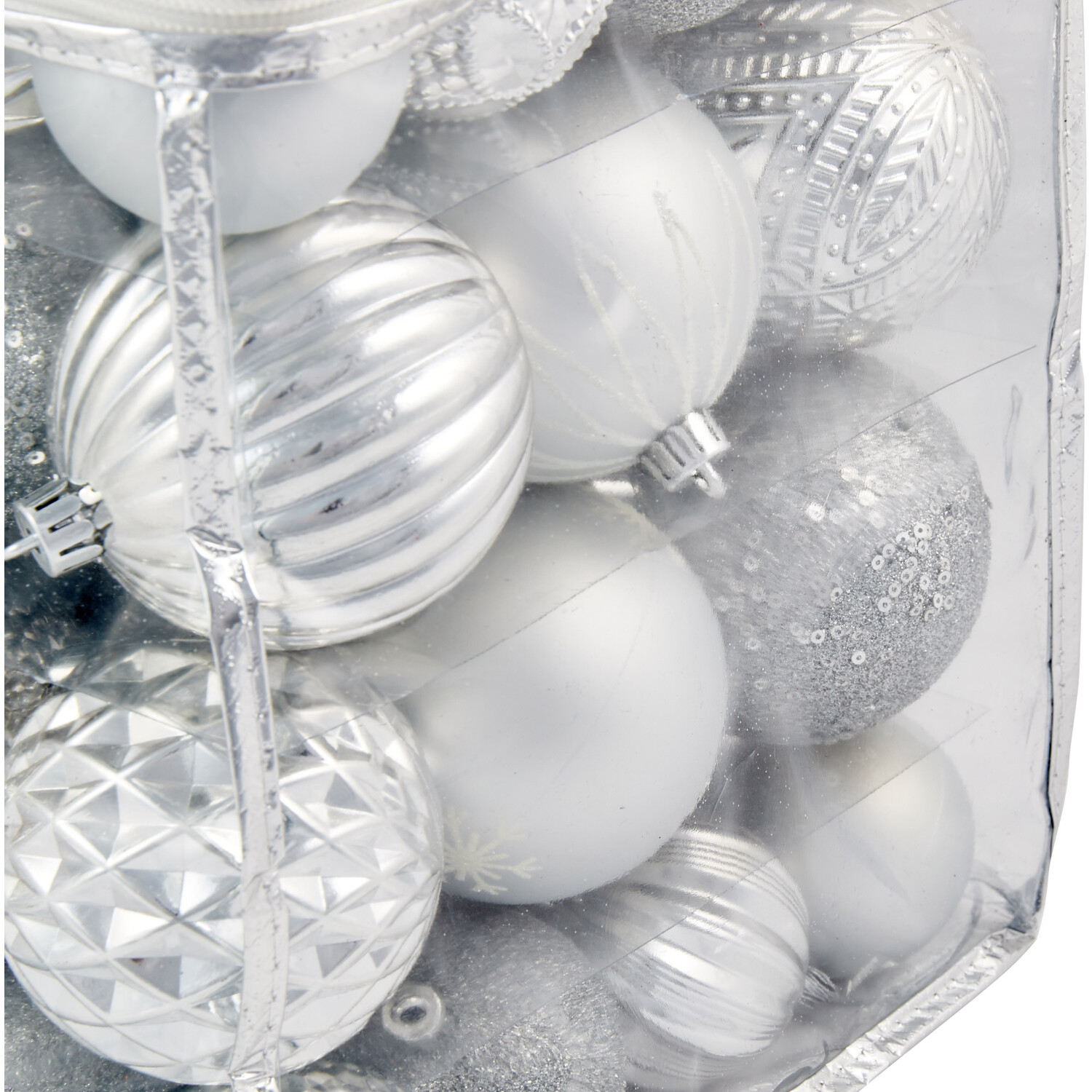 Pack of 50 Angel Whispers Bauble Pack - Silver Image 3