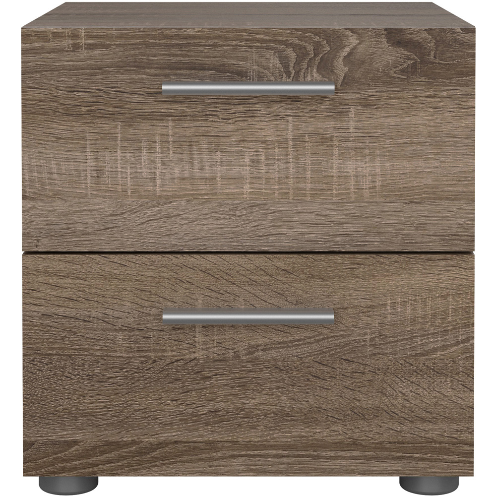 Florence 2 Drawer Truffle Oak Bedside Table Image 3