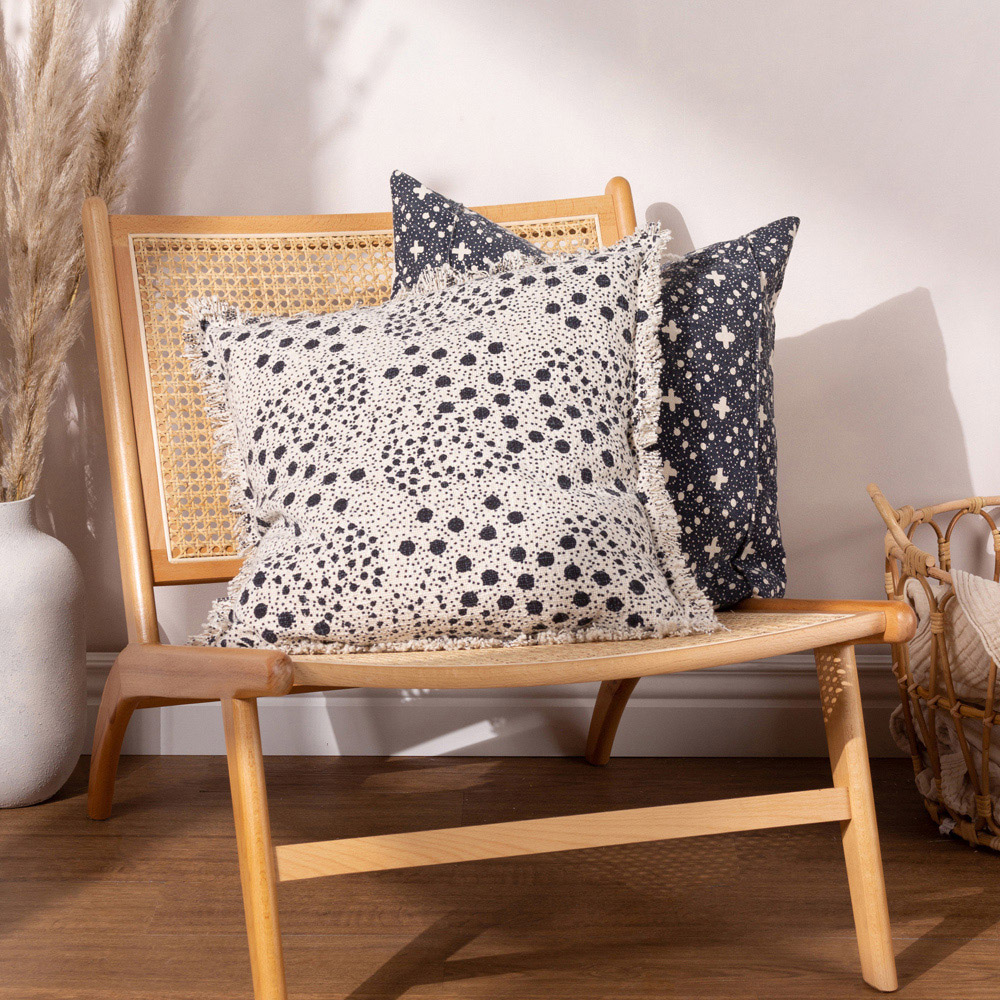 Yard Helm Ink Organic Woven Cushion Image 6