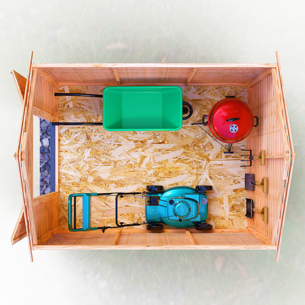 Shire 6 x 8ft Double Door Overlap Apex Shed Image 3