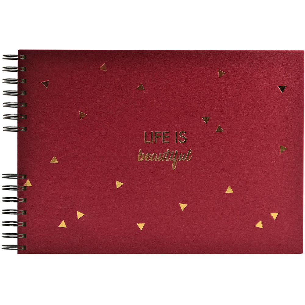 Exacompta Life Red Wirebound Photo Album 50 Pages 150 Photos Image 3