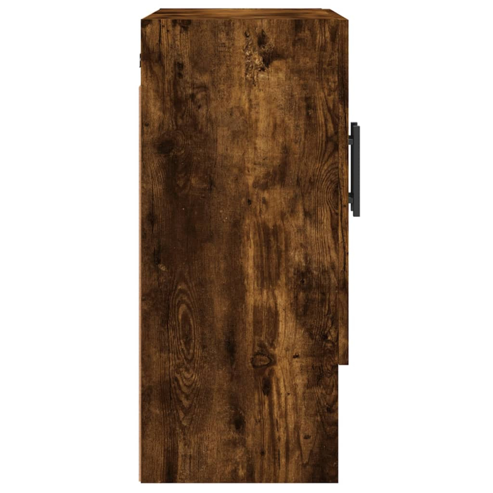 vidaXL 2 Door Single Shelf Smoked Oak Wall Cabinet Image 7