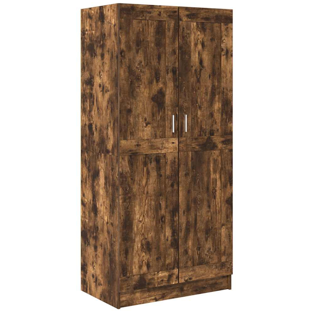 vidaXL 2 Door Brown Wooden Wardrobe Image 2
