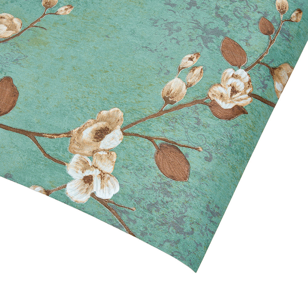 Living and Home Green 3D Embossed Non-Pasted Rectangle Wallpaper Roll 950 x 53cm Image 5