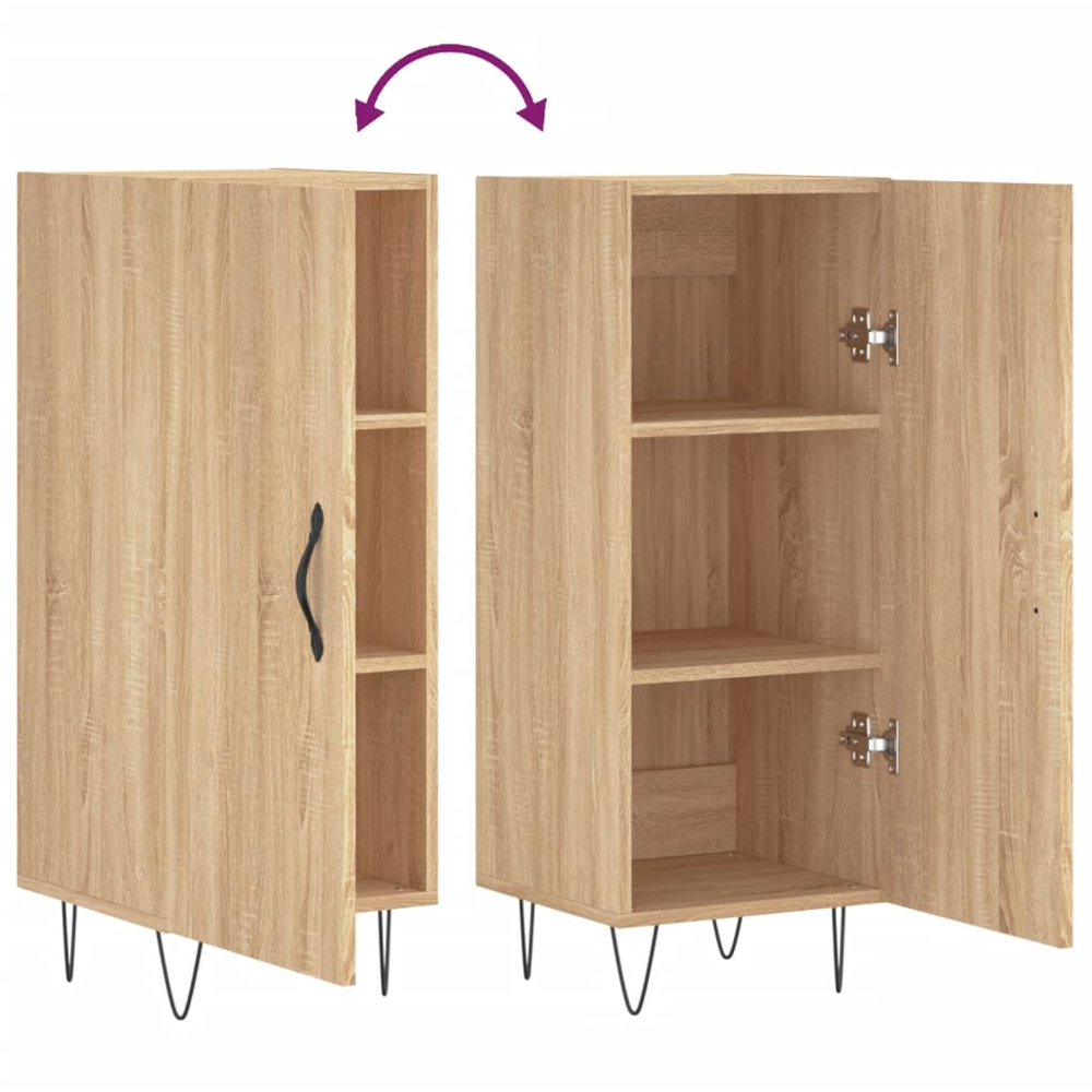 vidaXL Single Door Sonoma Oak Sideboard Image 9
