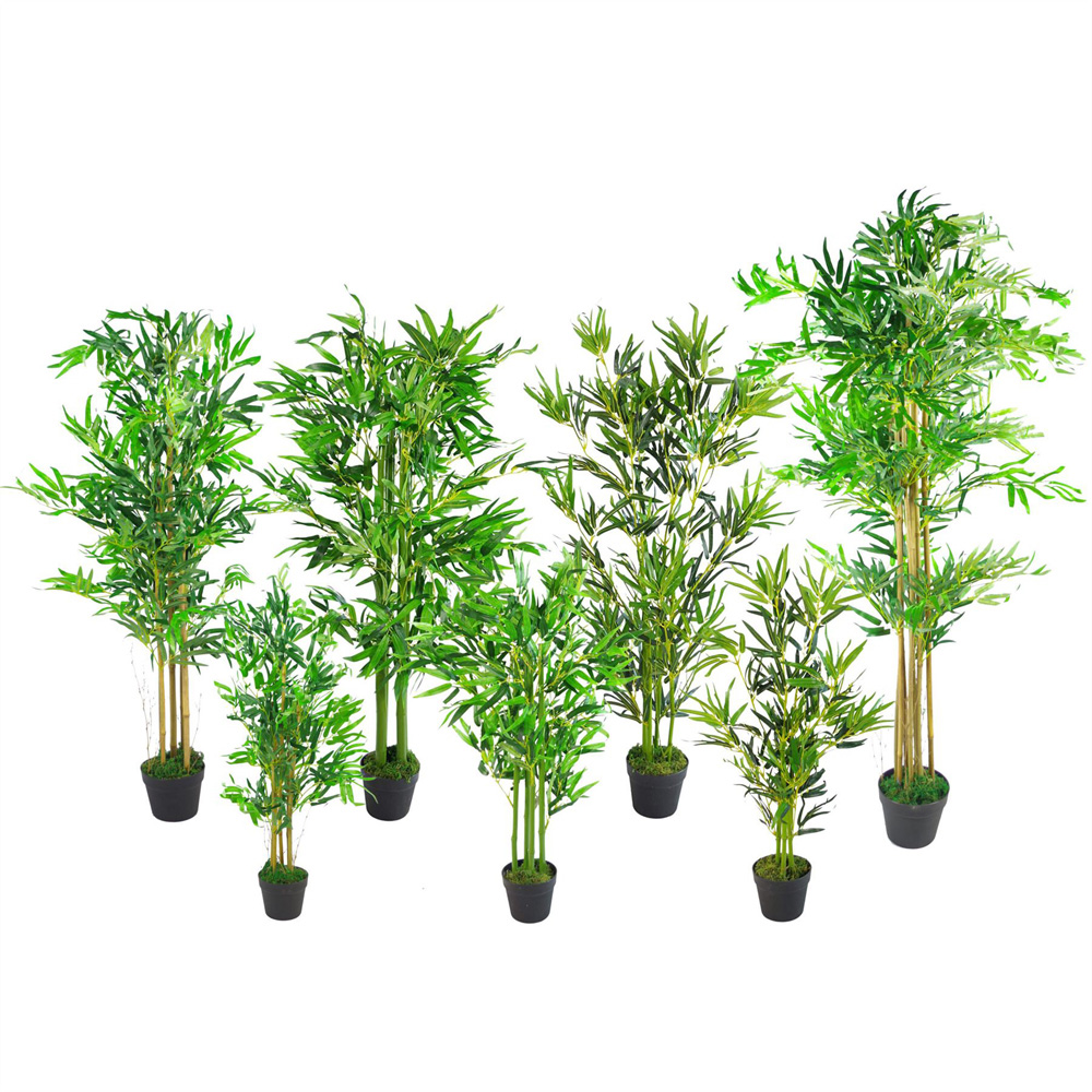 Leaf Natural Bamboo Artificial Tree Pot 5ft Image 3