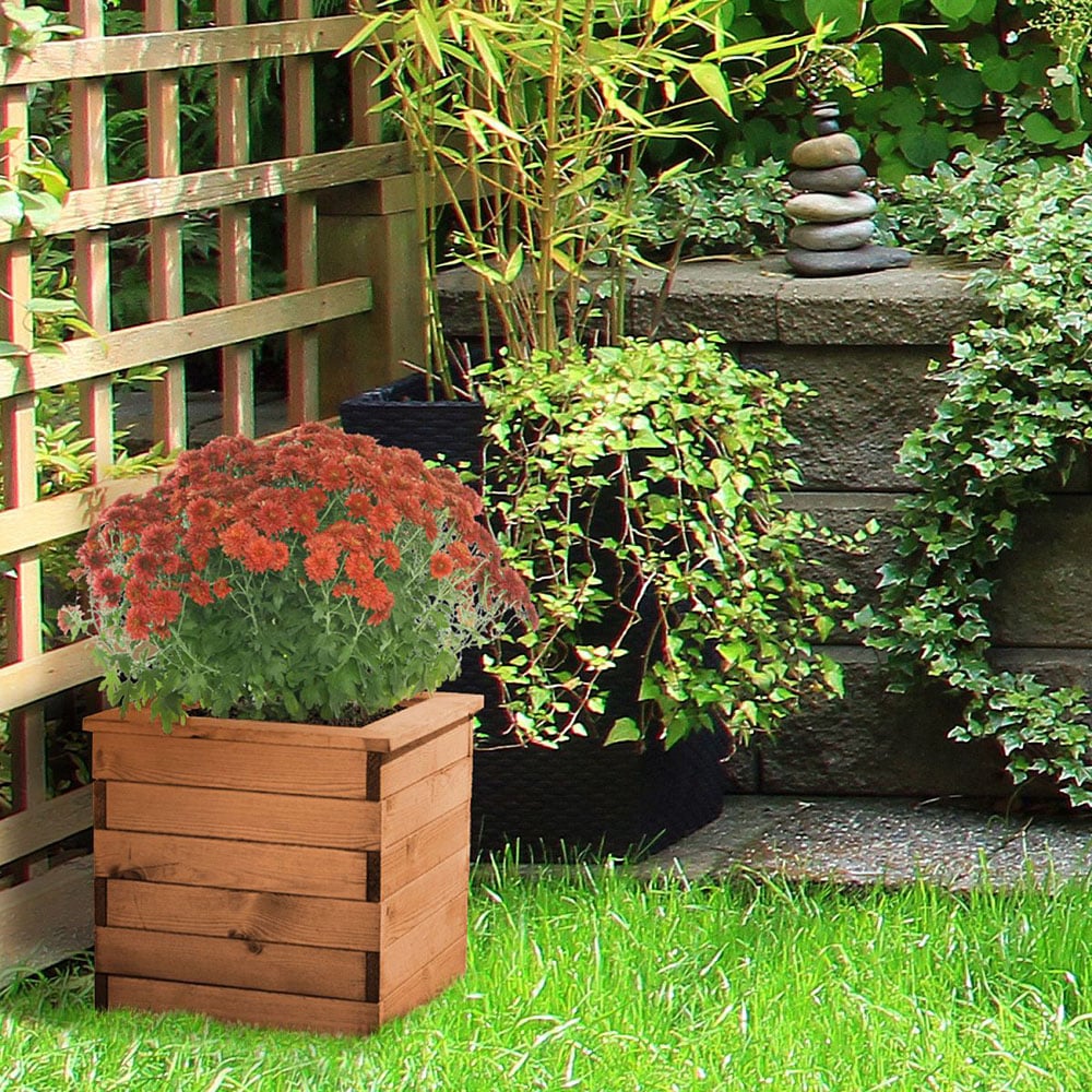 Lechuza Hortico Scandinavian Redwood Window Box Planter 47cm 2 Pack Image 2