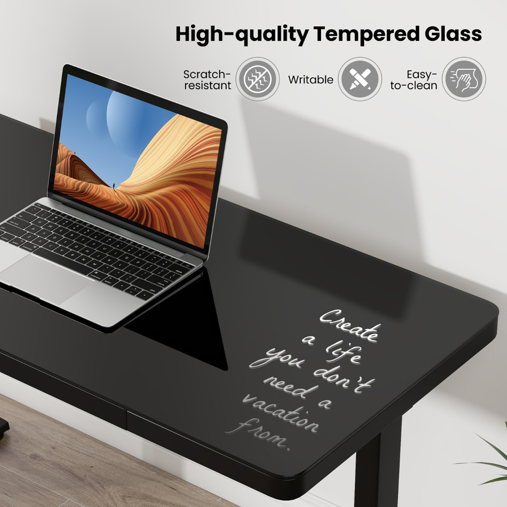 Costway Black Electric Adjustable Stand Up Computer Desk Image 7