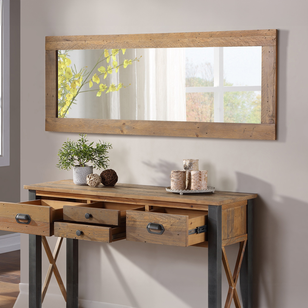 Baumhaus Urban Elegance Reclaimed Wood Wall Mirror 150 x 55cm Image 3