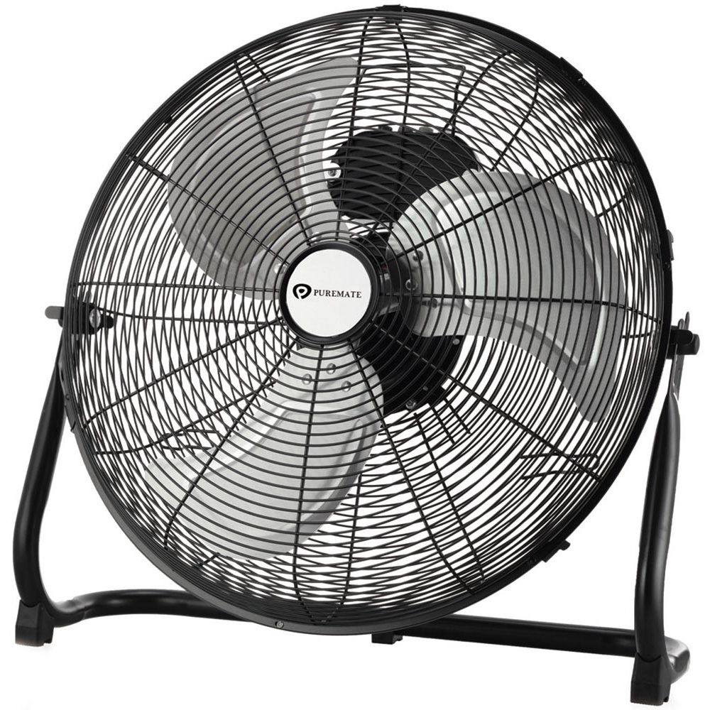 PureMate Black Gym Floor Fan 10inch Image 1