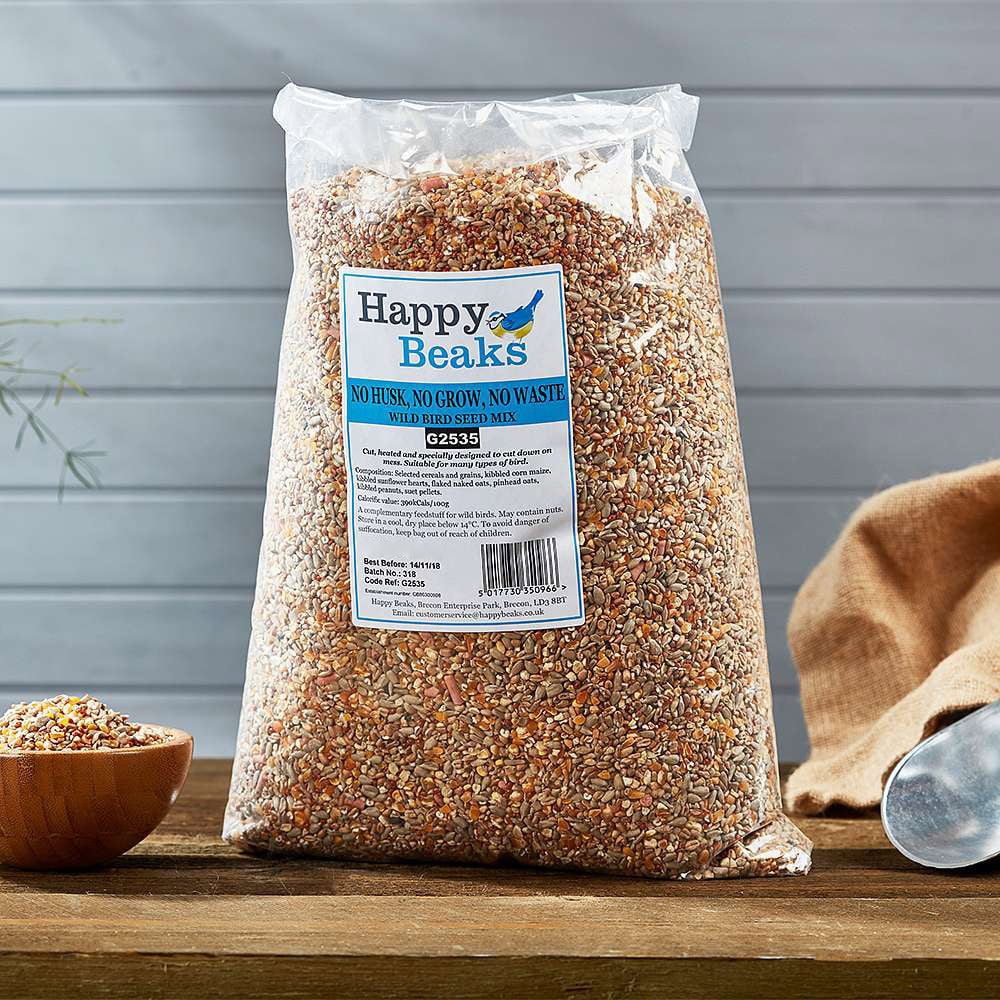 Happy Beak No Husk No Grow No Waste Wild Bird Seed Mix 14kg Image 2