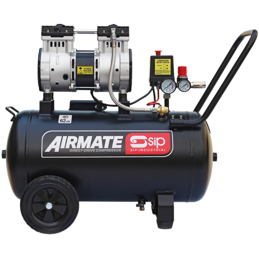 SIP DD 2hp 50L Low Noise Oil Free Direct Drive Compressor Image 2