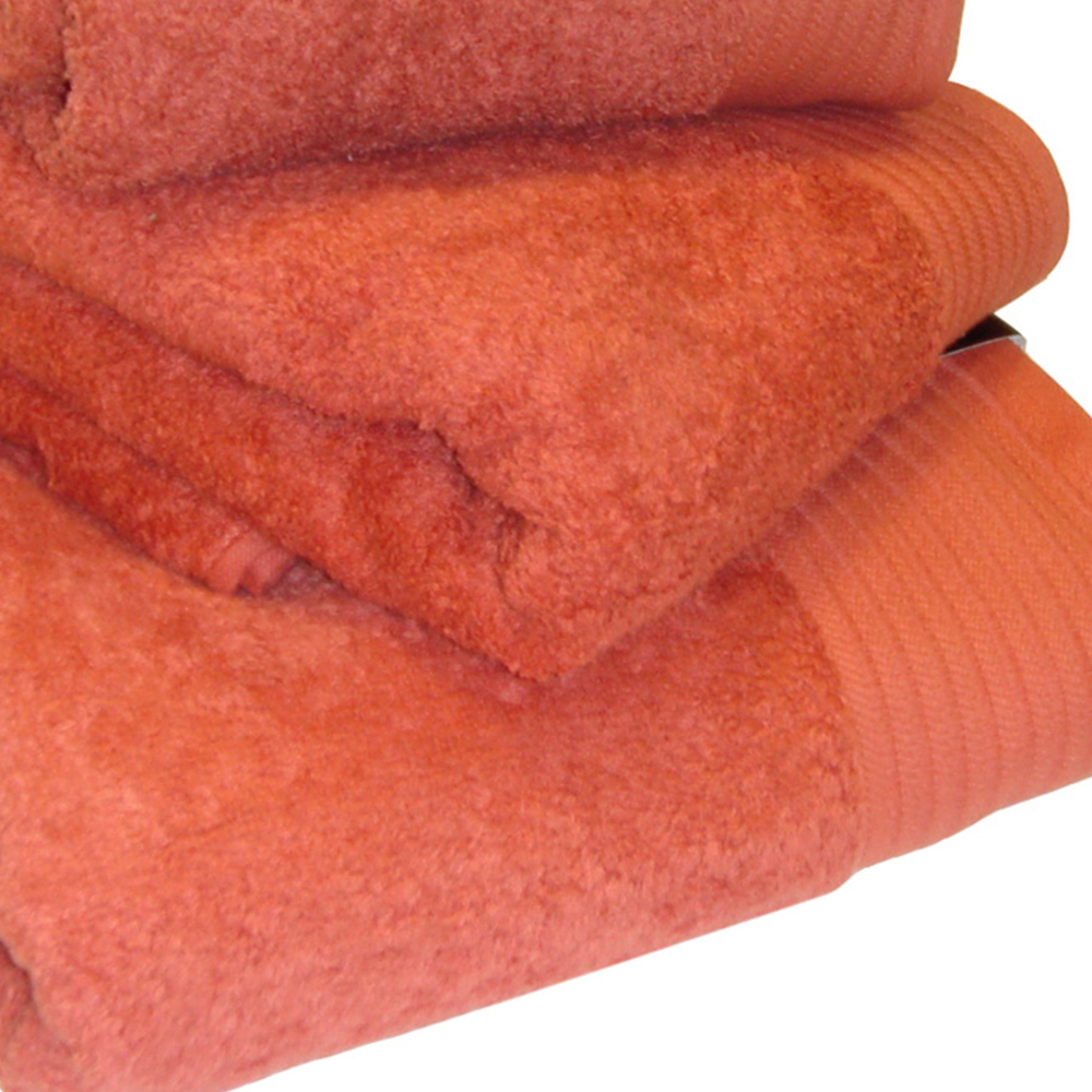 Rapport Home Chatsworth Super Soft and Absorbent Cotton Orange Bath Sheet Image 3