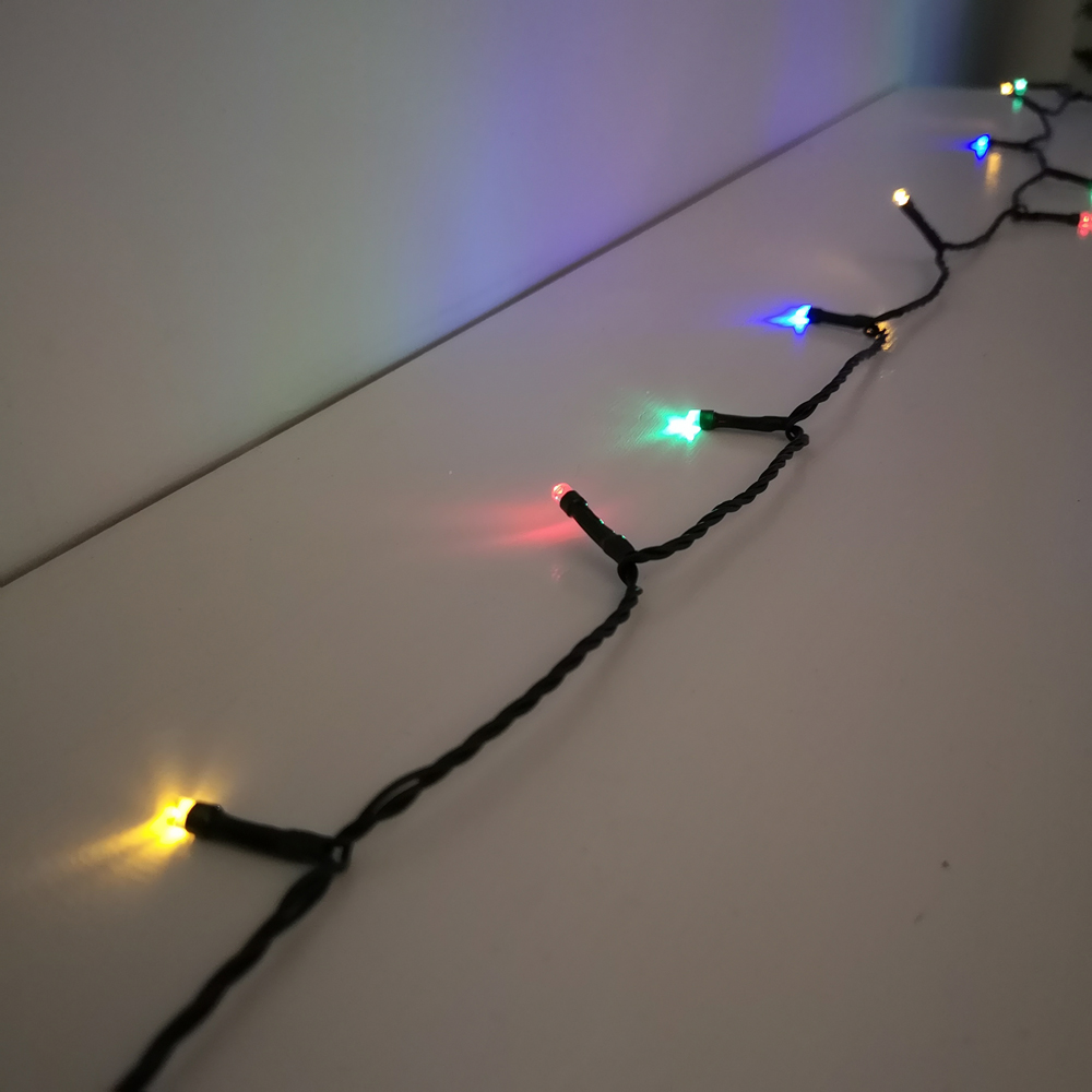 Premier TimeLights 1000 Multicolour LED Multi-Function Green Cable String Light 100m Image 3