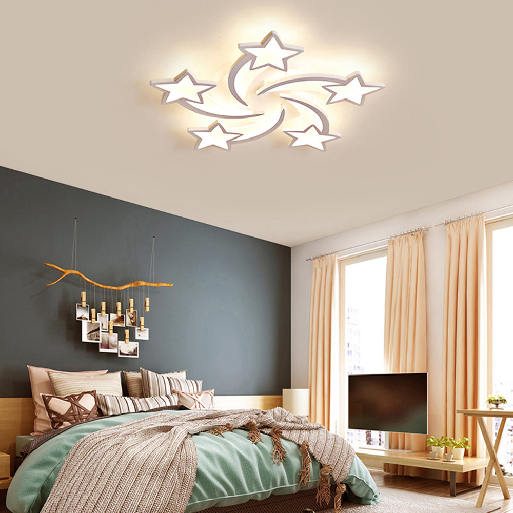 Living and Home 5 White Shooting Star LED Ceiling Light Image 7