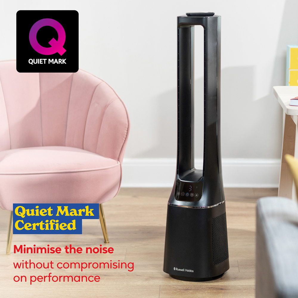 Russell Hobbs Black Bladeless Fan with Remote Image 3