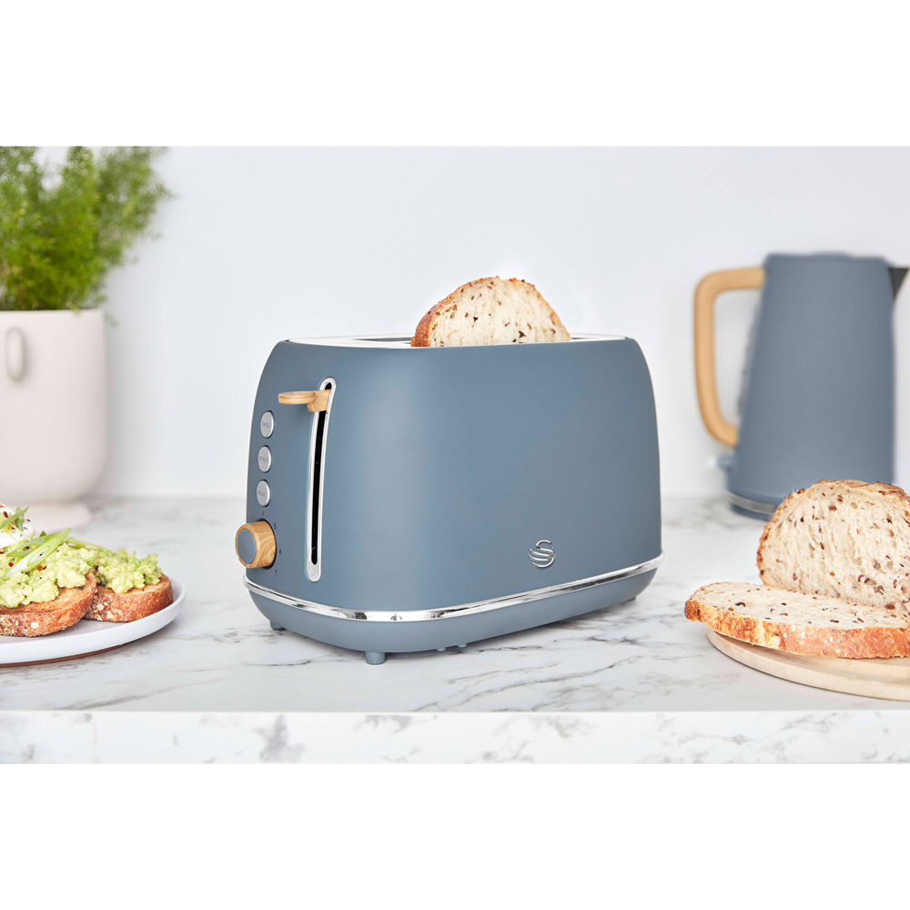 Swan Fjord EEJB337 Grey 800W 2 Slice Toaster and 1.7L Jug Kettle Set Image 2