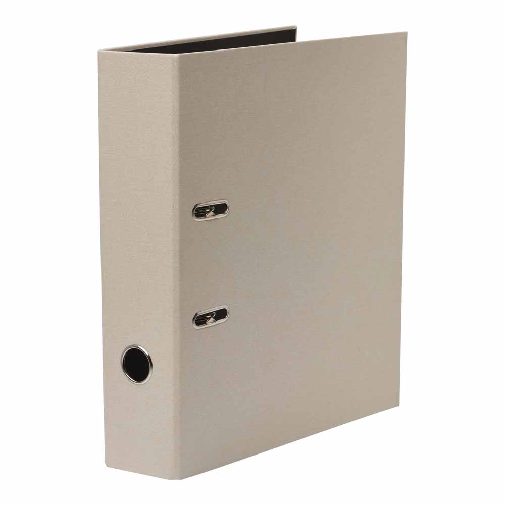Wilko Canvas Lever Arch File Oatmeal Image