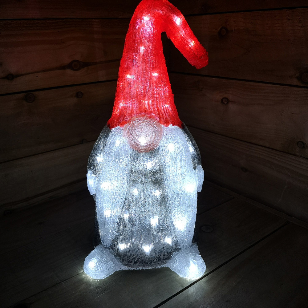 Samuel Alexander Grey Acrylic Gonk LED Christmas Decoration 45cm Image 3