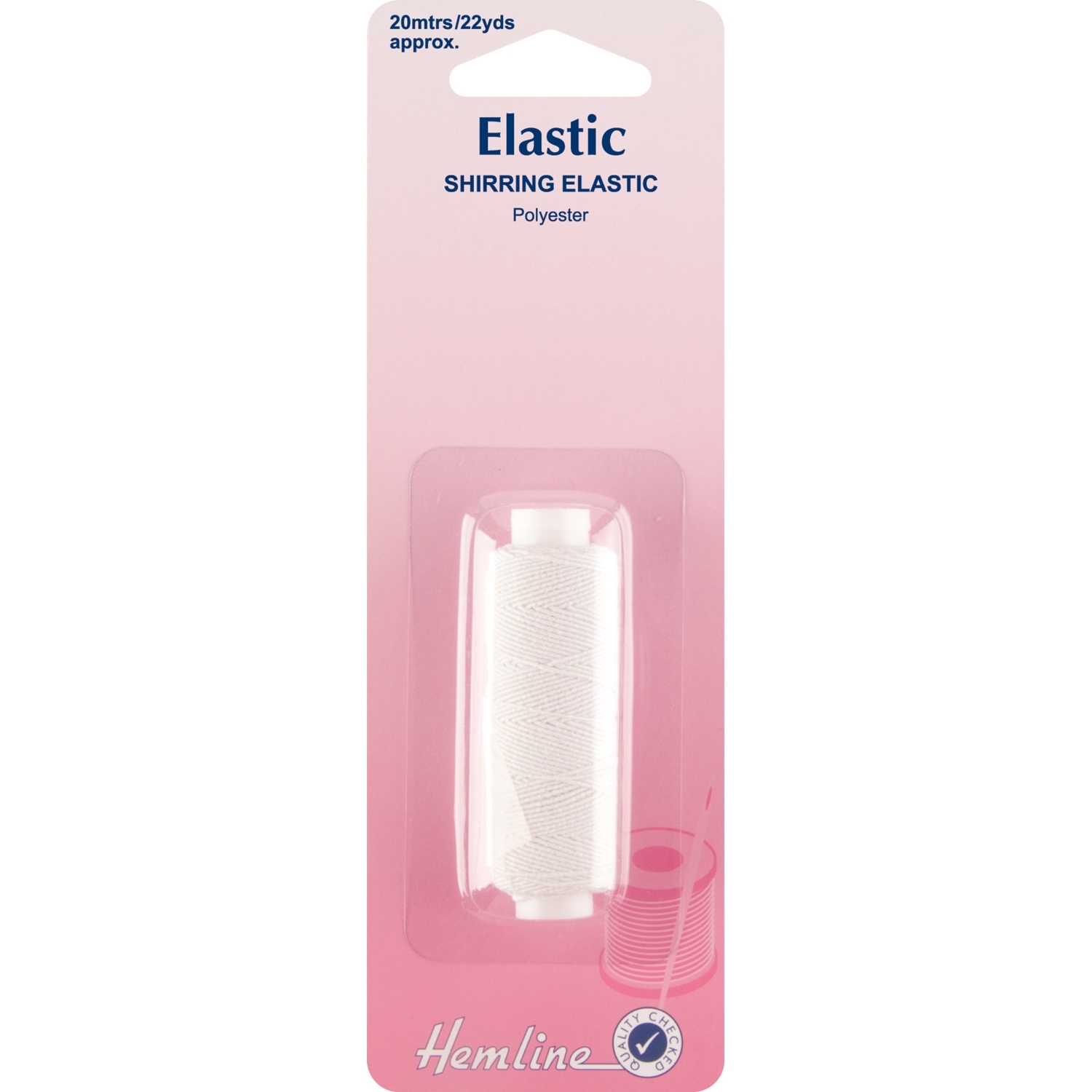 Hemline Shirring Elastic - White Image