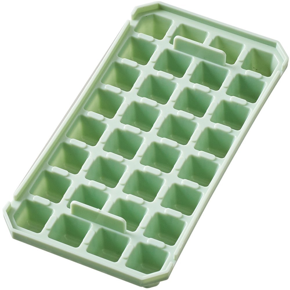 Living and Home Green 32 Grid Press Type Ice Cube Mold Box Image 3