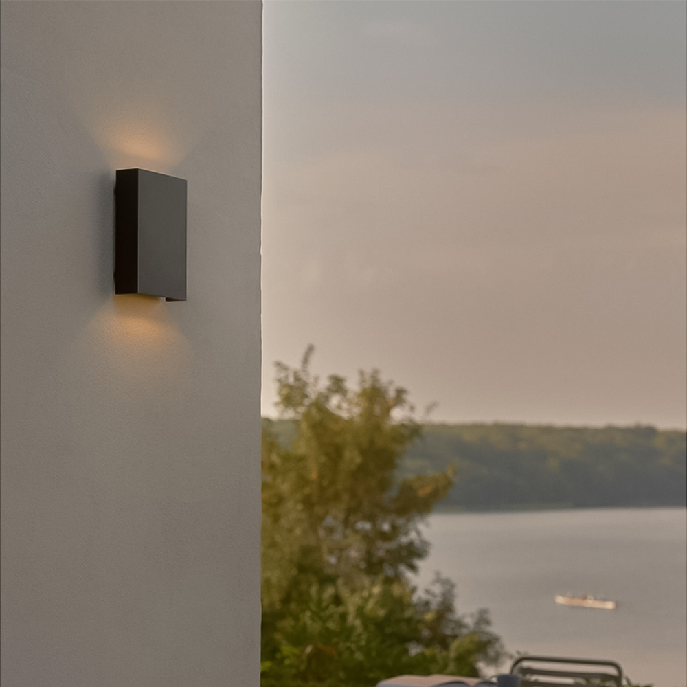 Nordlux Fold 15 Seaside Black Magnetic Shade Garden Wall Light Image 2