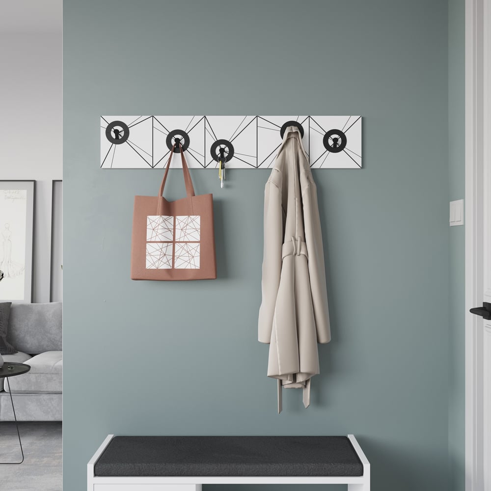 Decortie Vizy Black Metal Modern Hanger Set 5 Pack Image 2