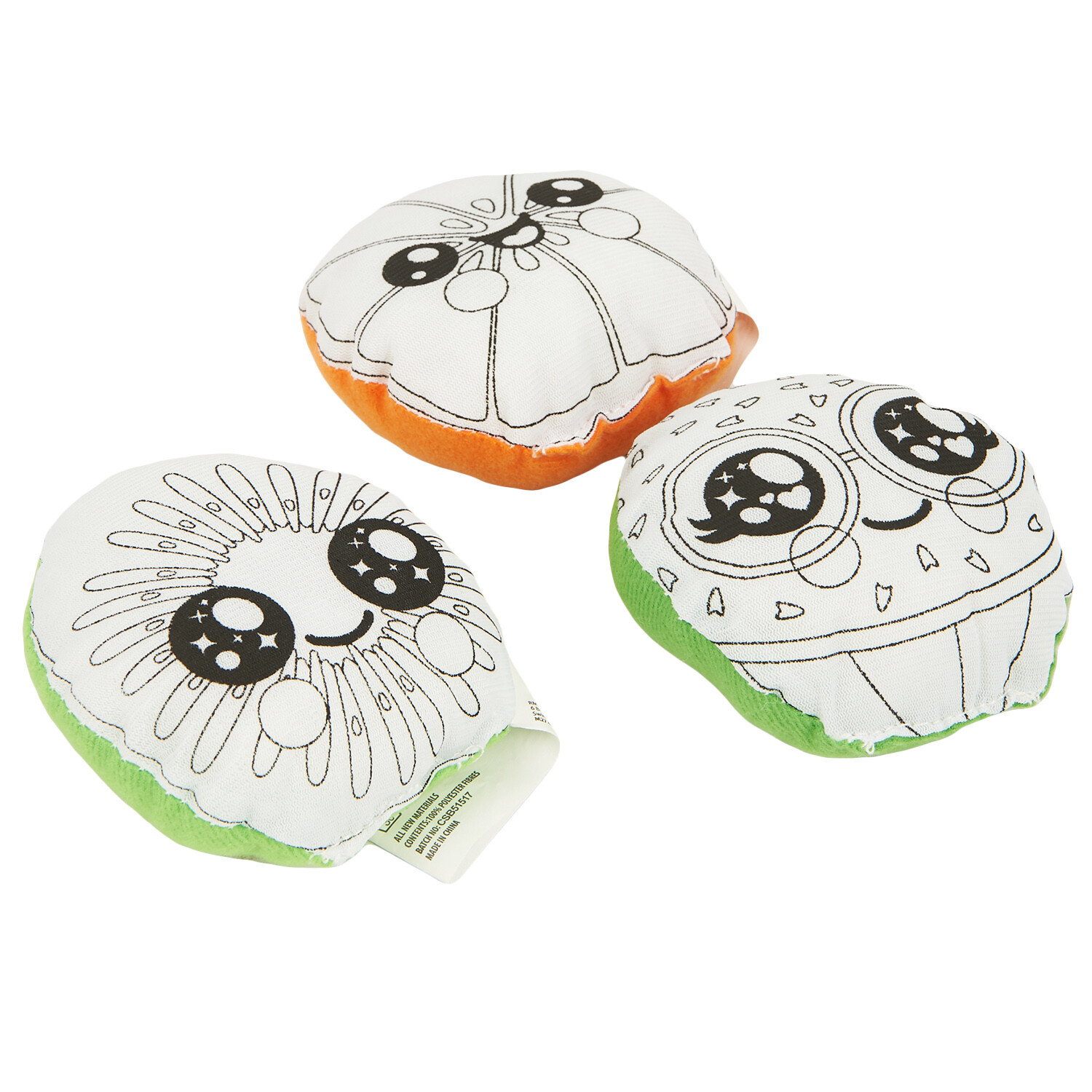 Pack of 3 Fruits or Monsters Doodle Buddies - White Image 11