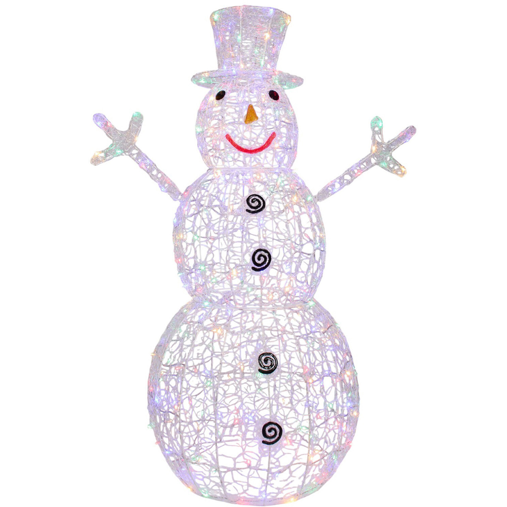 Extra Large Acrylic LED Snowman Decoration White Image 5