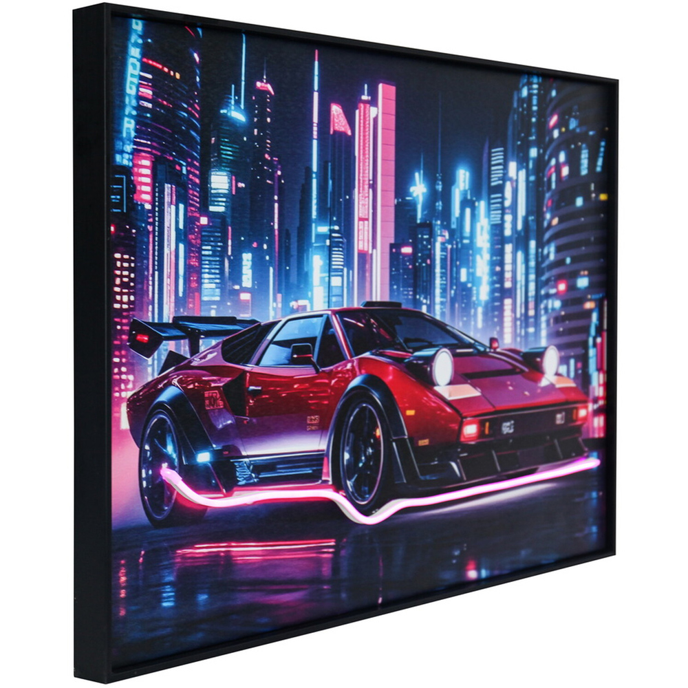 Sports Car Neon LED Canvas Image 2