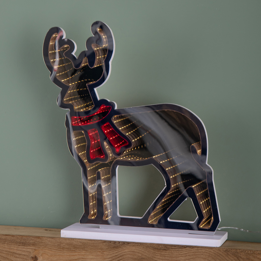Samuel Alexander Red and Warm White LED Light Up Reindeer Infinity Christmas Decoration 40cm Image 8