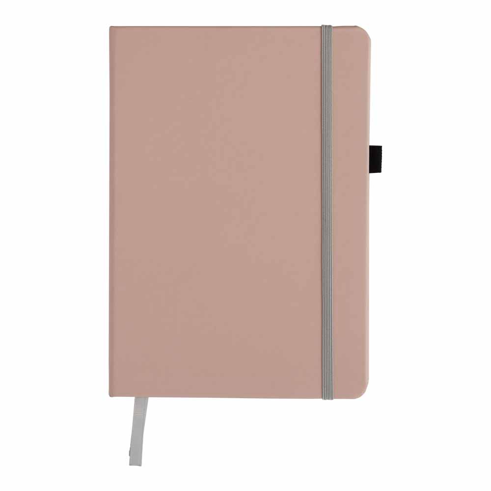Wilko A5 Case Bound Pink Notebook Image 1