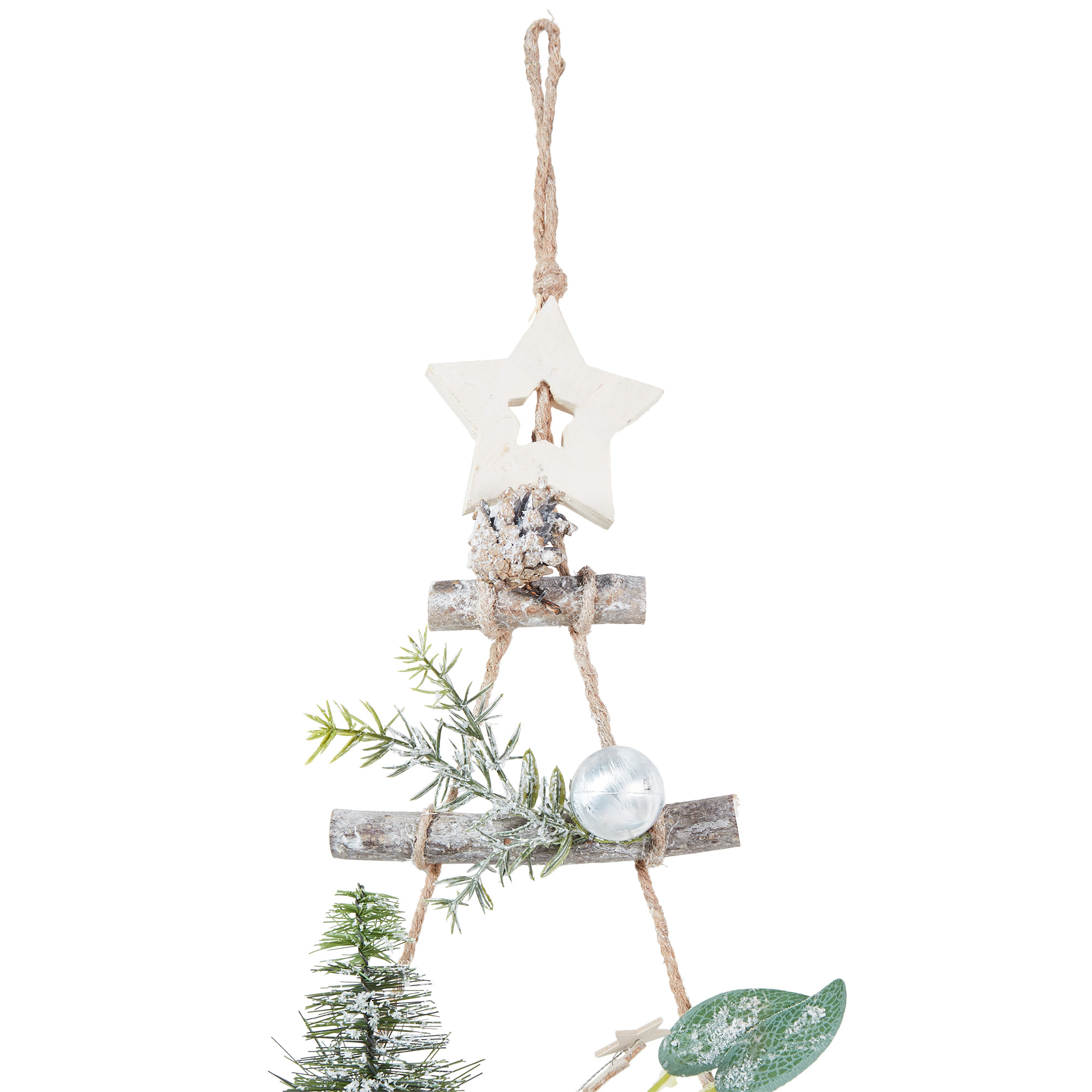 Bauble Pinecone Hanging Tree Silver Image 3