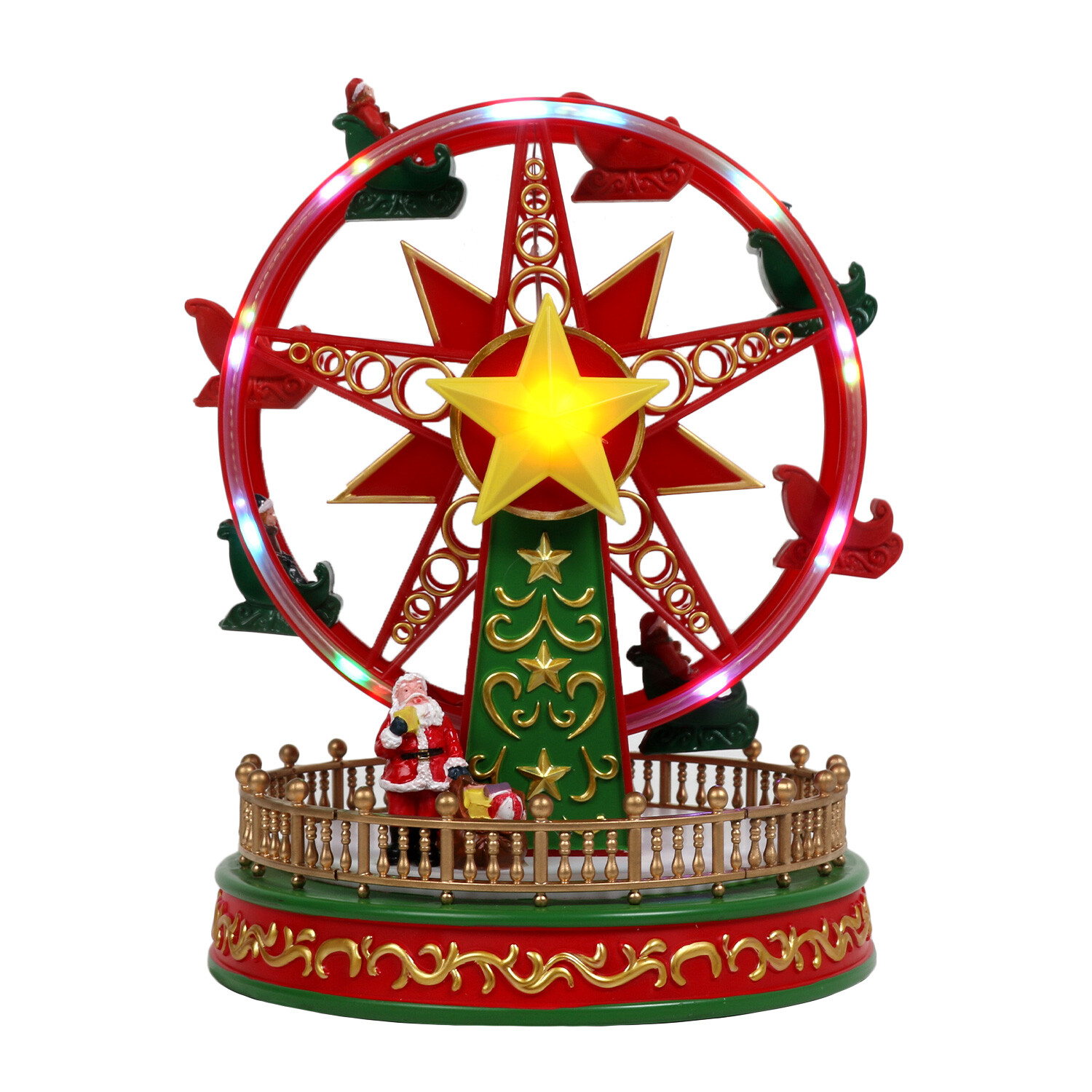 LED Animated Ferris Wheel - Red Image 2