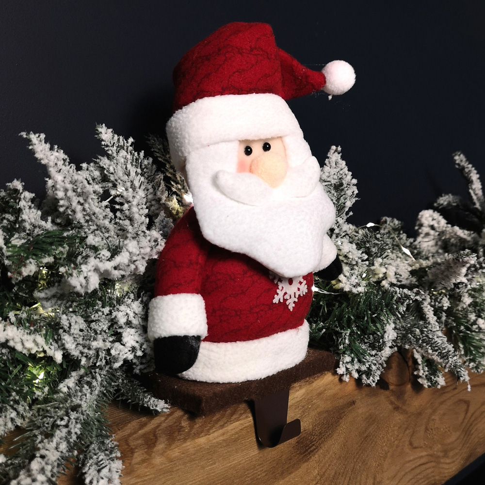Samuel Alexander Red Plush Christmas Santa Stocking Holder 28cm Image 2