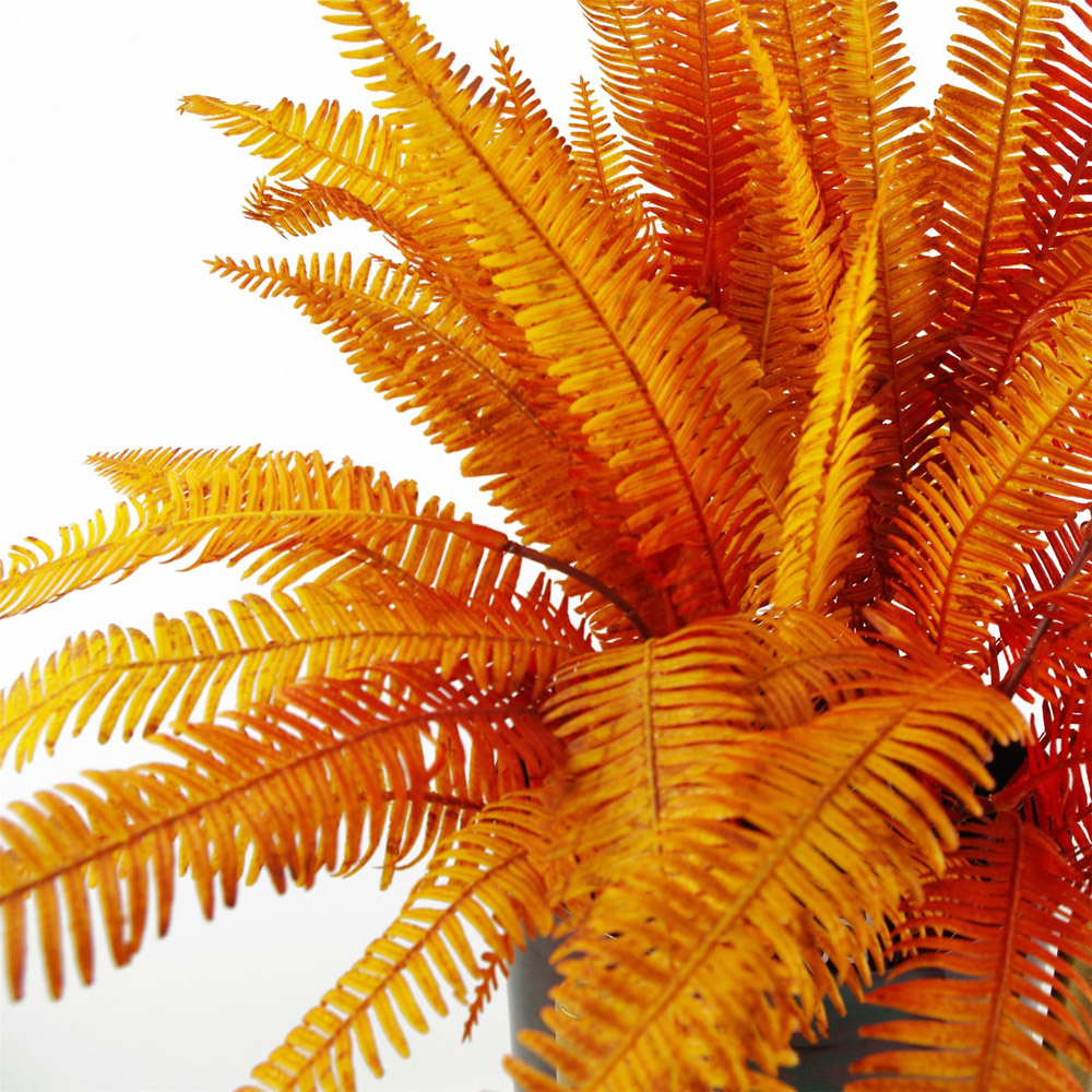 Leaf Autumn Fern Bush Artificial Plant 1.8ft Image 3