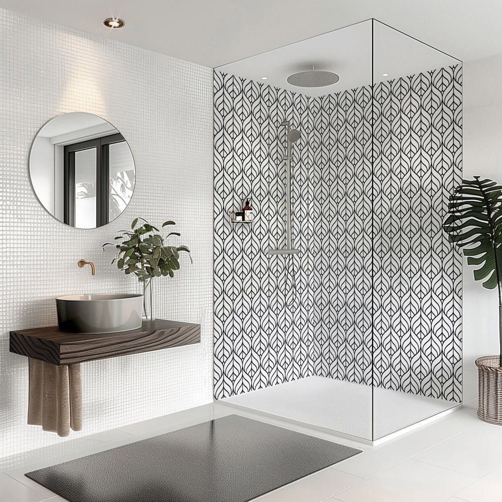 Splashbax Premium Artisan Monochrome Di Bond Shower Panel 2400 x 1220mm Image 3