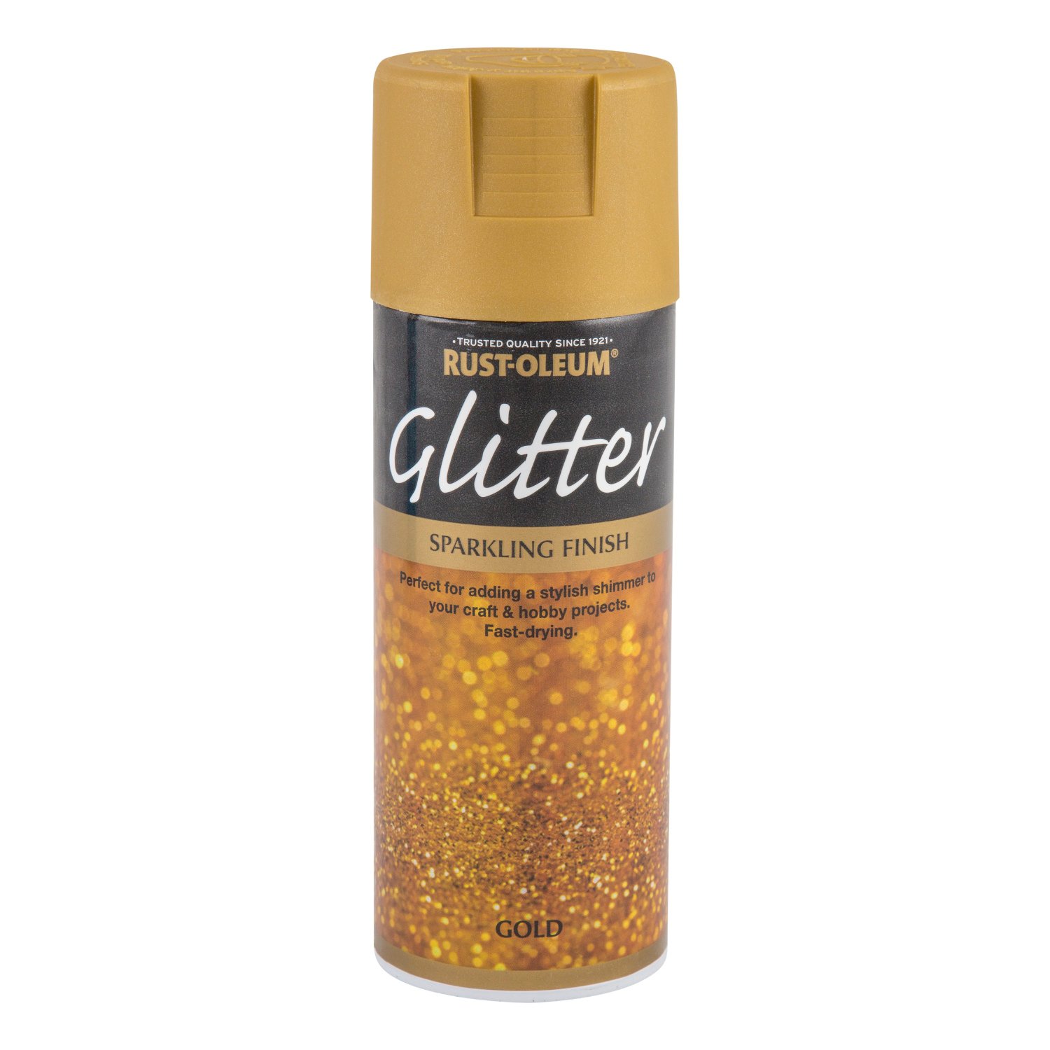 Rust-Oleum Glitter Gold Sparkling Finish Spray Paint 400ml Image
