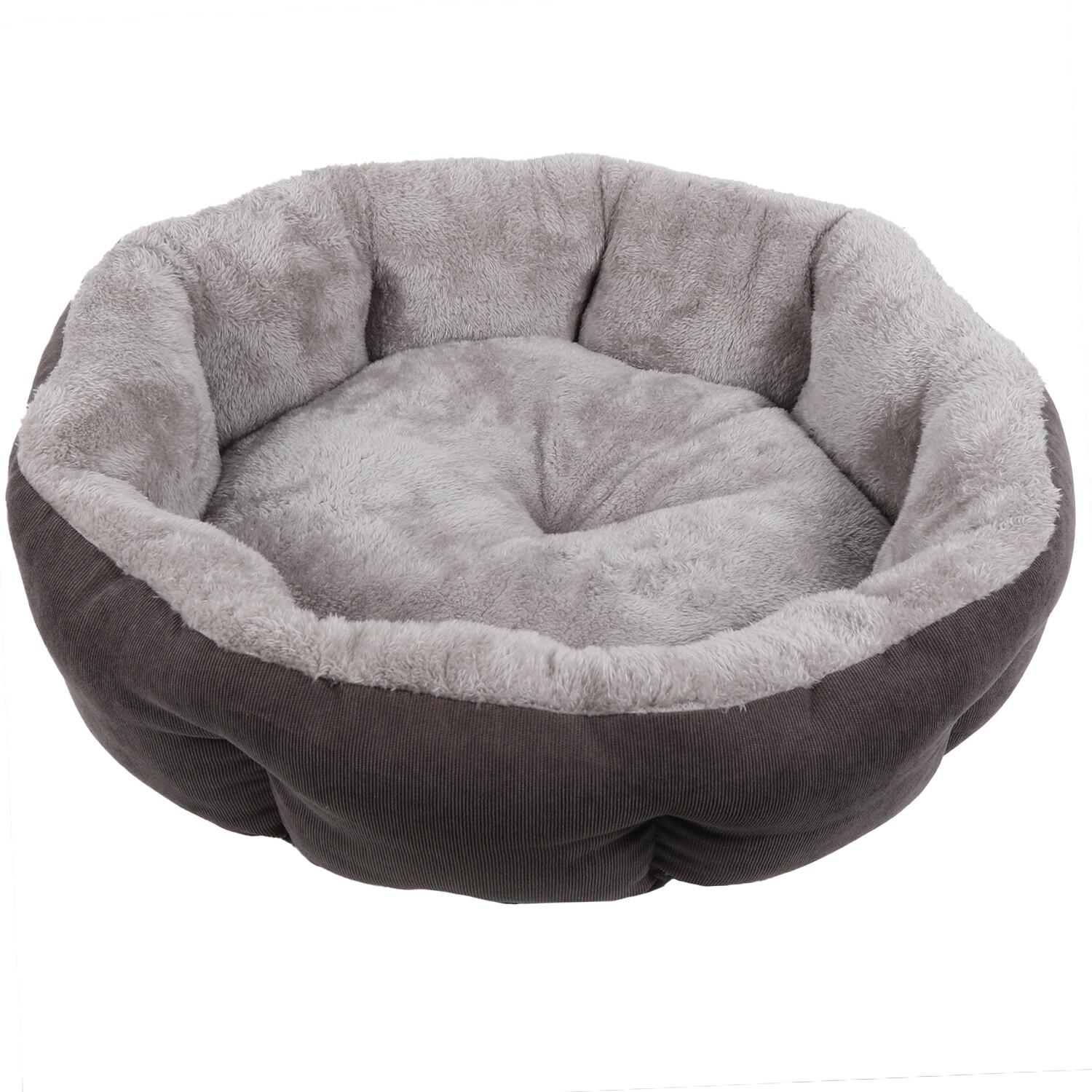 Clever Paws Small Round Corduroy Soft Dog Bed Image