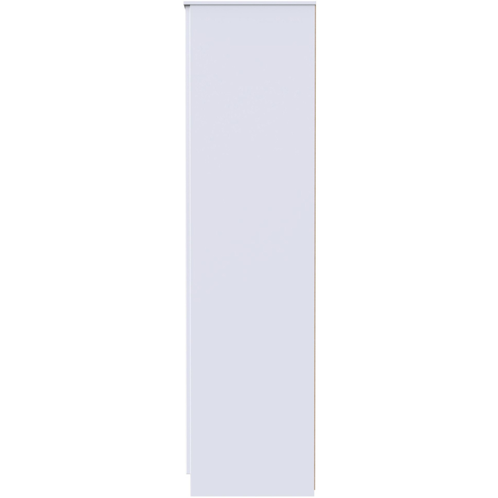 Crowndale Milan Ready Assembled 2 Door Gloss White Tall Double Wardrobe Image 3