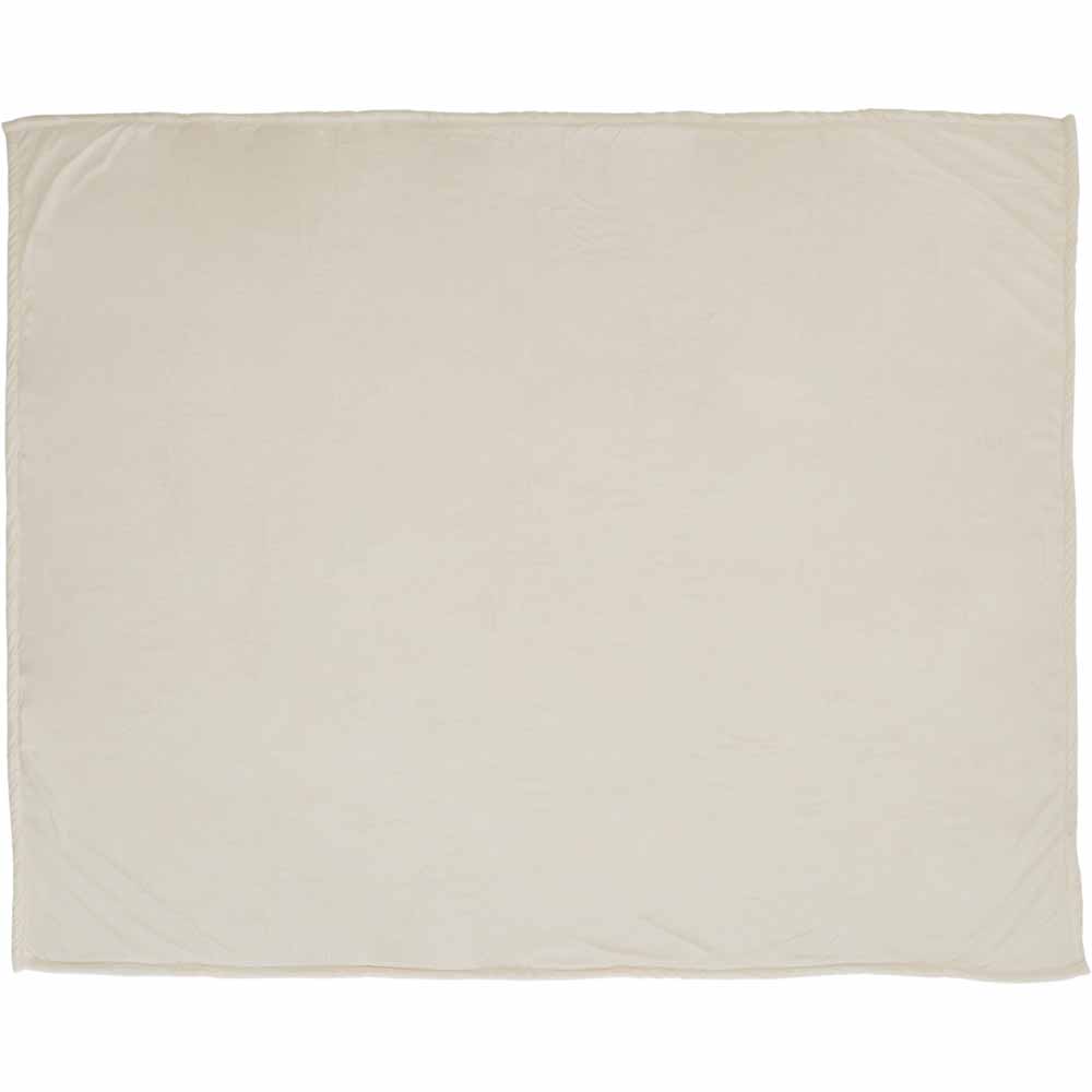 Wilko Fleece Sherpa Throw Cream 180 x 150cm Wilko