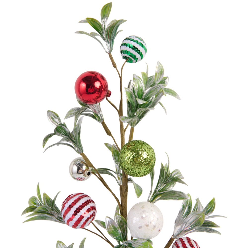 Decorative Pick with Baubles and Leaves Image 2