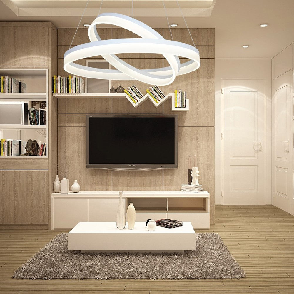 Milagro Ring White LED Pendant Lamp with Remote 230V Image 2