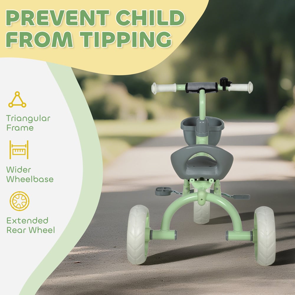 Tommy Toys Kids Green Tricycle with Front Basket Image 5