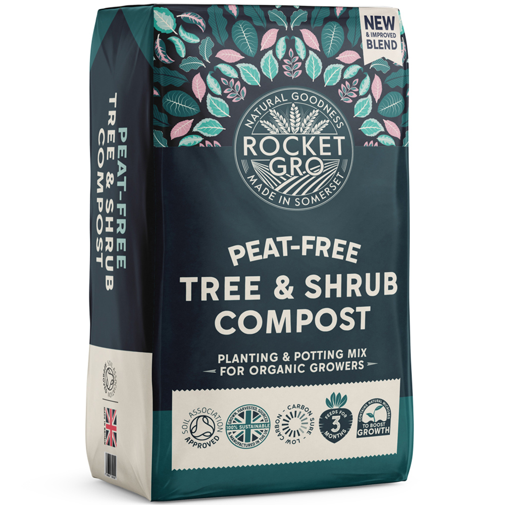 RocketGro Organic Approved Peat-Free Tree and Shrub Compost Bag 50L 2 Pack Image 3