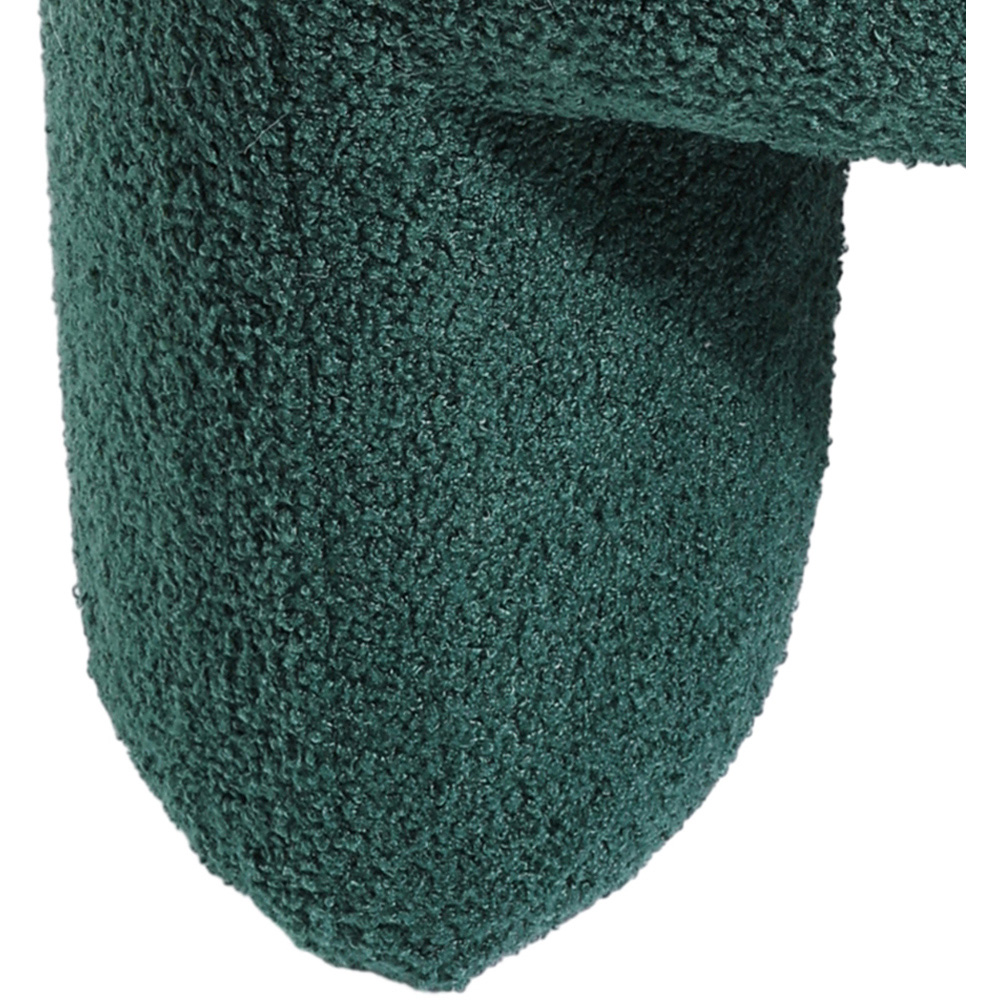 Living and Home Green Modern Teddy Bear Fur Upholstered Ottoman Image 5