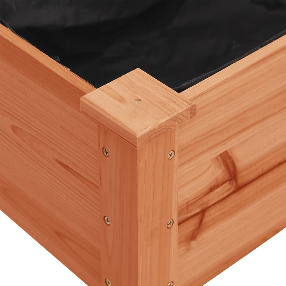 vidaXL Brown Fir Wood Garden Planter with Liner 80 x 37 x 71cm Image 3