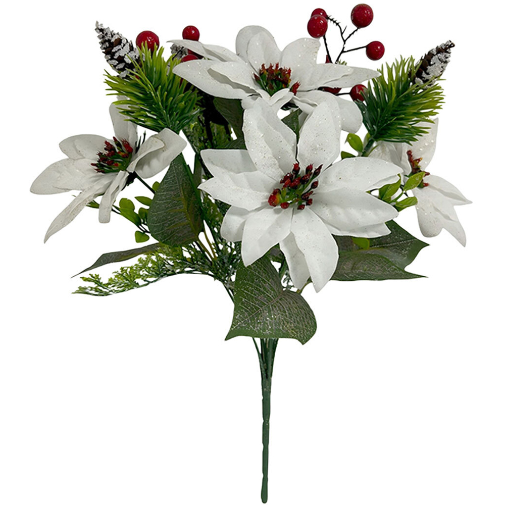 Poinsettia Glitter Bouquet Image 3